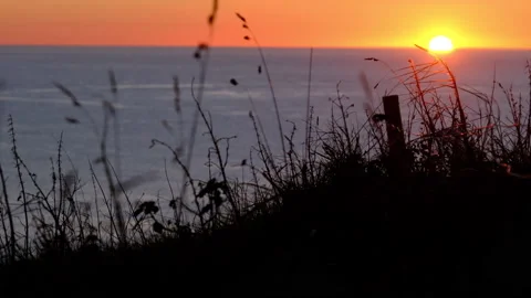 Sunset over the Atlantic Stock Footage 167552671