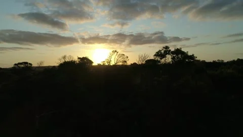 Sunset over Australia 4k drone Stock Footage 331338995