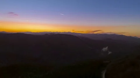 Sunset over autumn forest Stock Footage 69903328