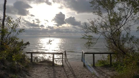 Sunset over Baltic sea Video stock 195298718