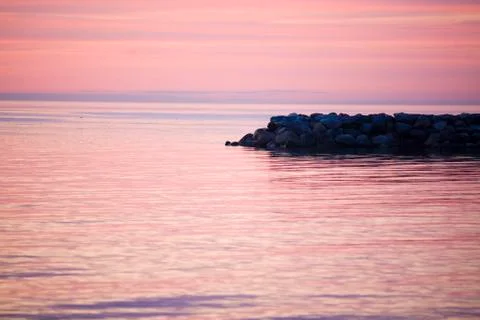 Sunset over the balticsea Stock Photos