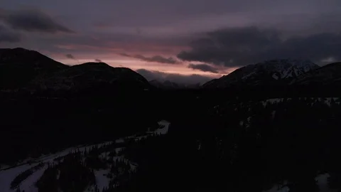 Sunset Over Banff Stock Footage 87202057