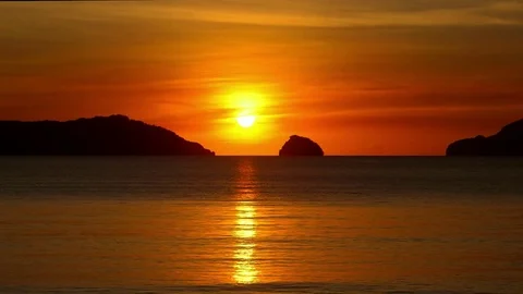 SUNSET OVER BAY EL NIDO PALAWAN PHILIPPINES Stock-Footage 76661387