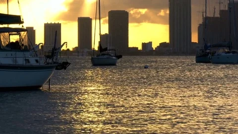 Sunset over the Bay Stock Footage 76103109