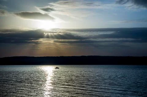Sunset over the bay Stock Photos
