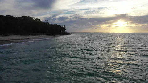 	Sunset over the beach at Amity Point, Stradbroke Island, Queensland Stock Footage 209219074