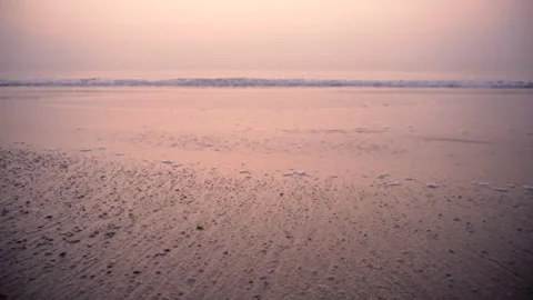 	 sunset over Beach and tropical sea- India	 Stock Footage 145706041