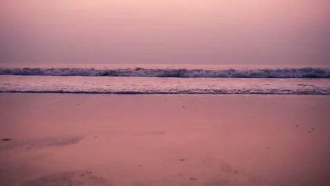 	 sunset over Beach and tropical sea- India	 Video stock 145706068