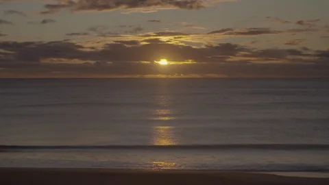 Sunset over the beach Stock Footage 74070377