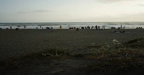 Sunset over the beach Stock Footage 102383762
