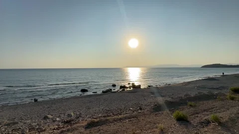 Sunset over the beach Stock Footage 284715097