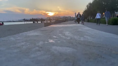 Sunset over beach in Spain Video stock 194171622