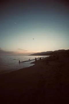 Sunset Over the Beaches of Malibu Stock Photos