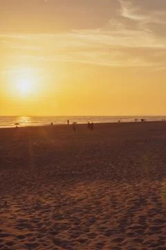 Sunset Over the Beaches of Rota Stock-Fotos