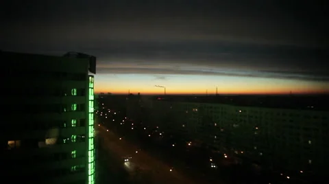 The sunset over Berlin Stock Footage 48135154
