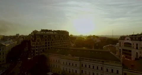 Sunset over a big city Stock Footage 171813900