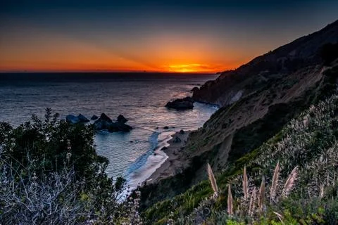 Sunset over Big Sur Stock Photos