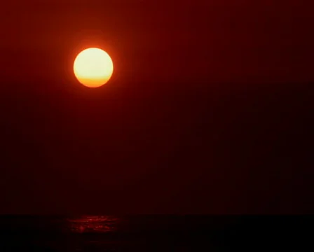 Sunset over Black Ocean PAL Stock Footage 528119