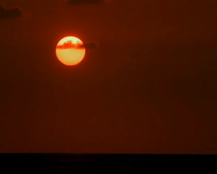 Sunset over Black Ocean PAL Video stock 530380