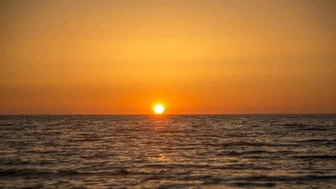 Sunset over the Black sea Stock Footage 105124290
