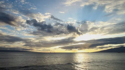 A sunset over a body of water Stock Footage 156012099
