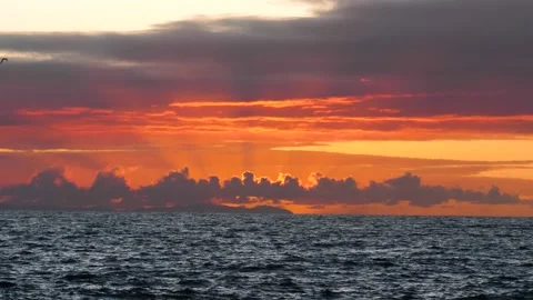 A sunset over a body of water Stock Footage 156020672