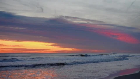 A sunset over a body of water Stock Footage 156024823