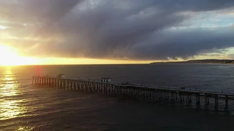 A sunset over a body of water Stock Footage 156337974