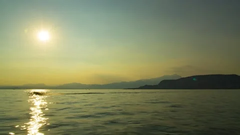 A sunset over a body of water 스톡 동영상 156846286