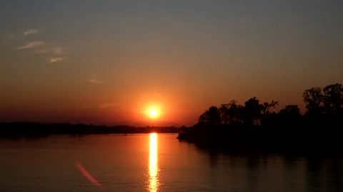 A sunset over a body of water 库存影片 157866352