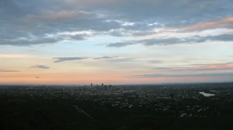 Sunset over Brisbane, Australia Video stock 8655270