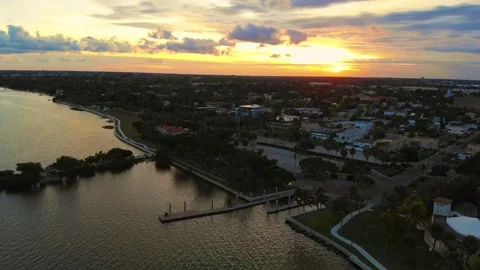 Sunset over Bryant Park Florida 스톡 동영상 180557891