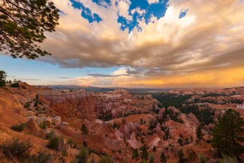 Sunset over Bryce Canyon Stock Photos