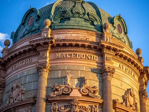 Sunset over a building Stock Photos