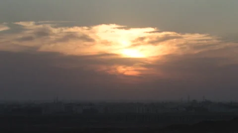 Sunset Over Cairo Stock Footage 50971283