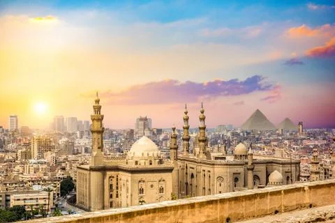 Sunset over Cairo Stock Photos