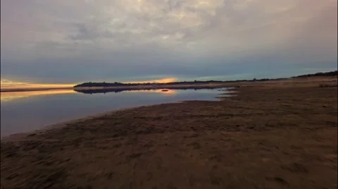Sunset over a calm lake Vídeos de archivo 46460980