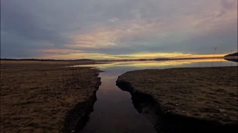 Sunset over a calm lake Video stock 46462871