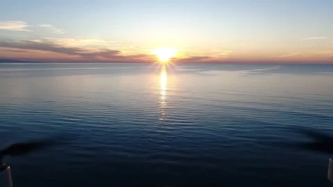 Sunset Over Calm Ocean Stock Footage 324808161