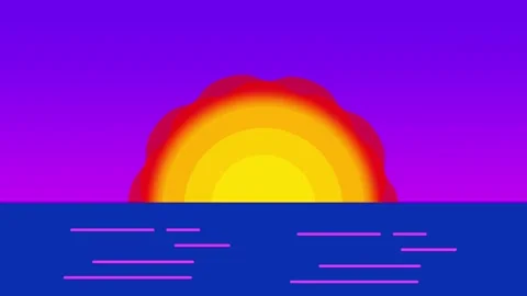 Sunset Over Calm Ocean Stock Footage 335667662