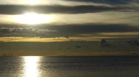 Sunset over a calm sea. Stock Footage 32187229