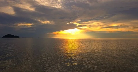 Sunset over the calm sea Video stock 89051157