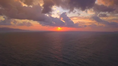 Sunset over the calm sea Stock Footage 102930823