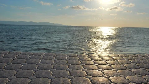 Sunset over the calm sea Stock Footage 102931680