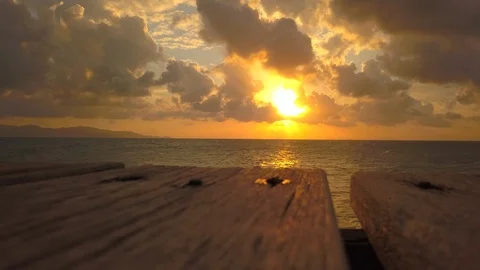 Sunset over the calm sea Stock Footage 102932072