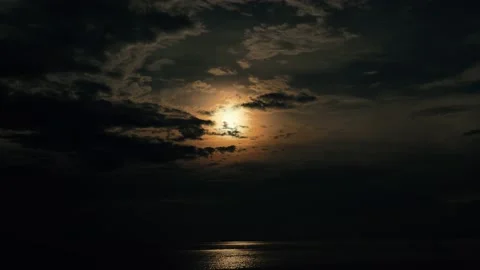 Sunset over the calm sea Stock Footage 132168927