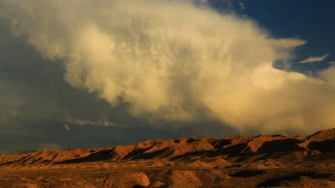 Sunset over a canyon with red rocks. Monument Valley, USA Stock Footage 133864670