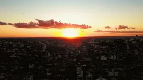 Sunset over Chapeco SC Brasil - 1 스톡 동영상 133535240