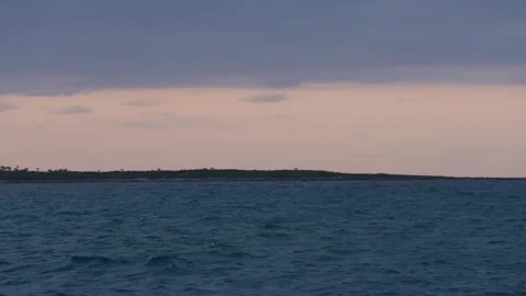 Sunset Over Choppy Open Ocean Stock Footage 305957322