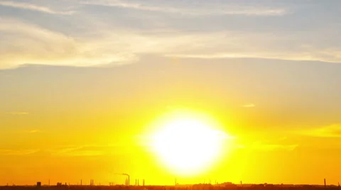 Sunset over the city. 4K. FULL HD, 4096x2304. Stock Footage 34876594